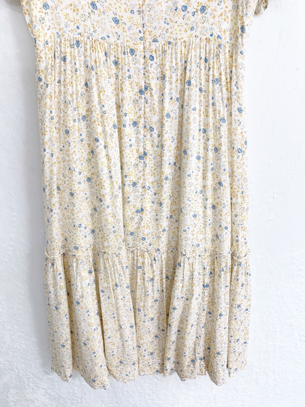 Madewell Folkmagic Floral Flutter Sleeve Tiered Midi Dress Sz 6 - Picture 8 of 14